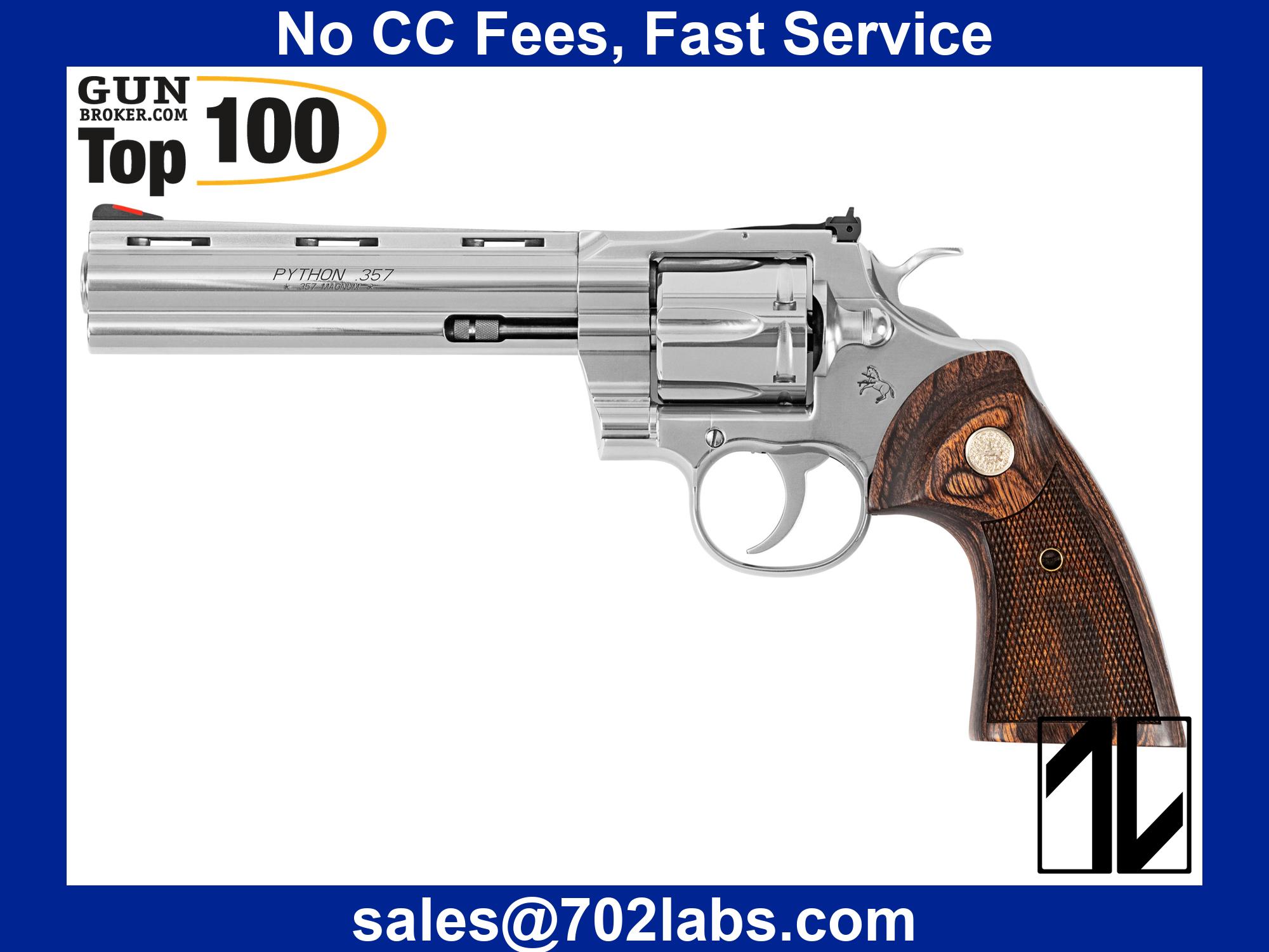 Colt Python 357 Magnum Silver PYTHON-SP6WTS - Revolvers at GunBroker ...