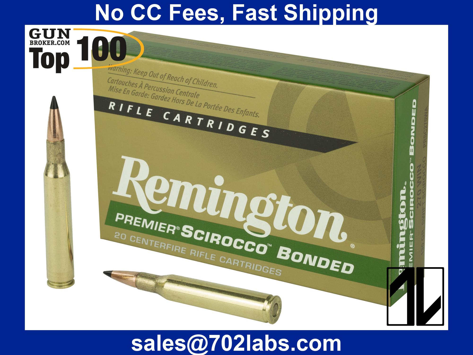 270 Ammo Remington Premier Scirocco 130gr Bonded 270-Ammo-img-0